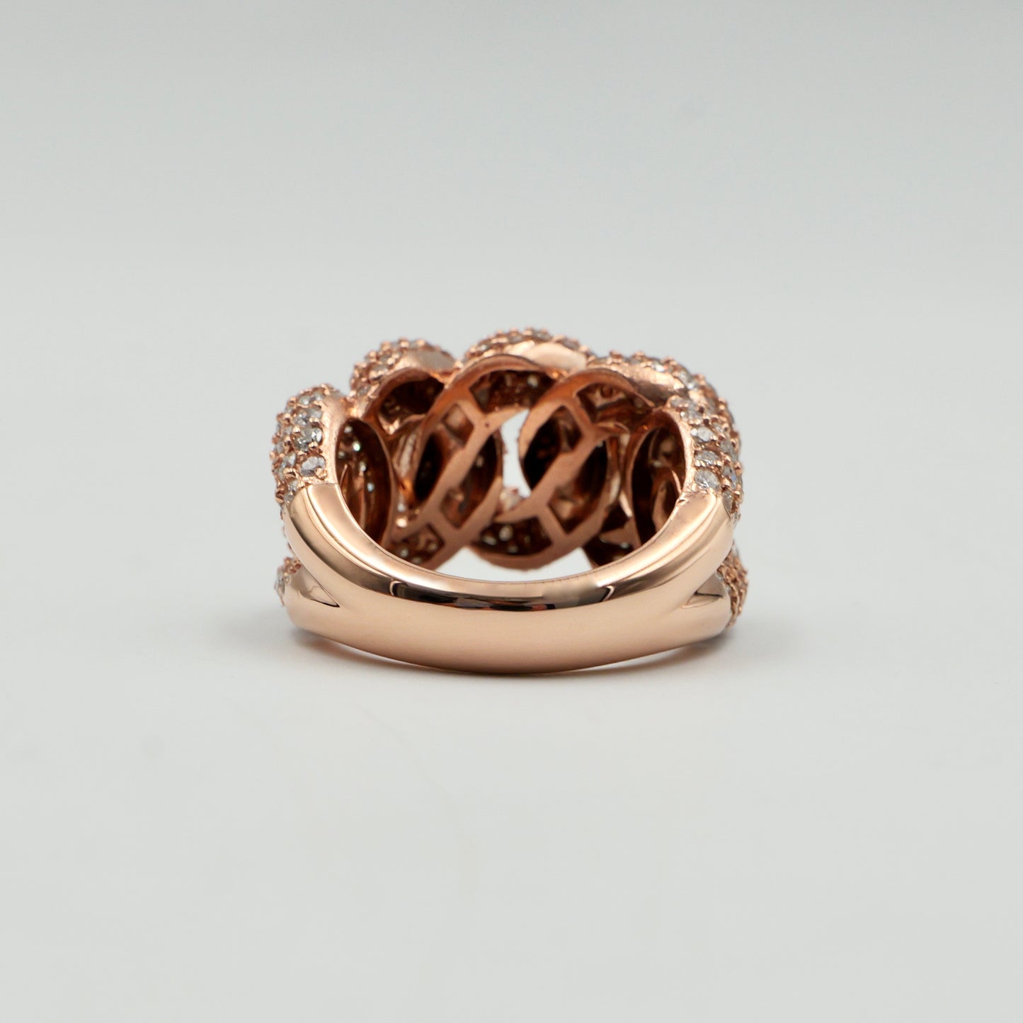 Rose Gold Cuban Link Pinky Ring