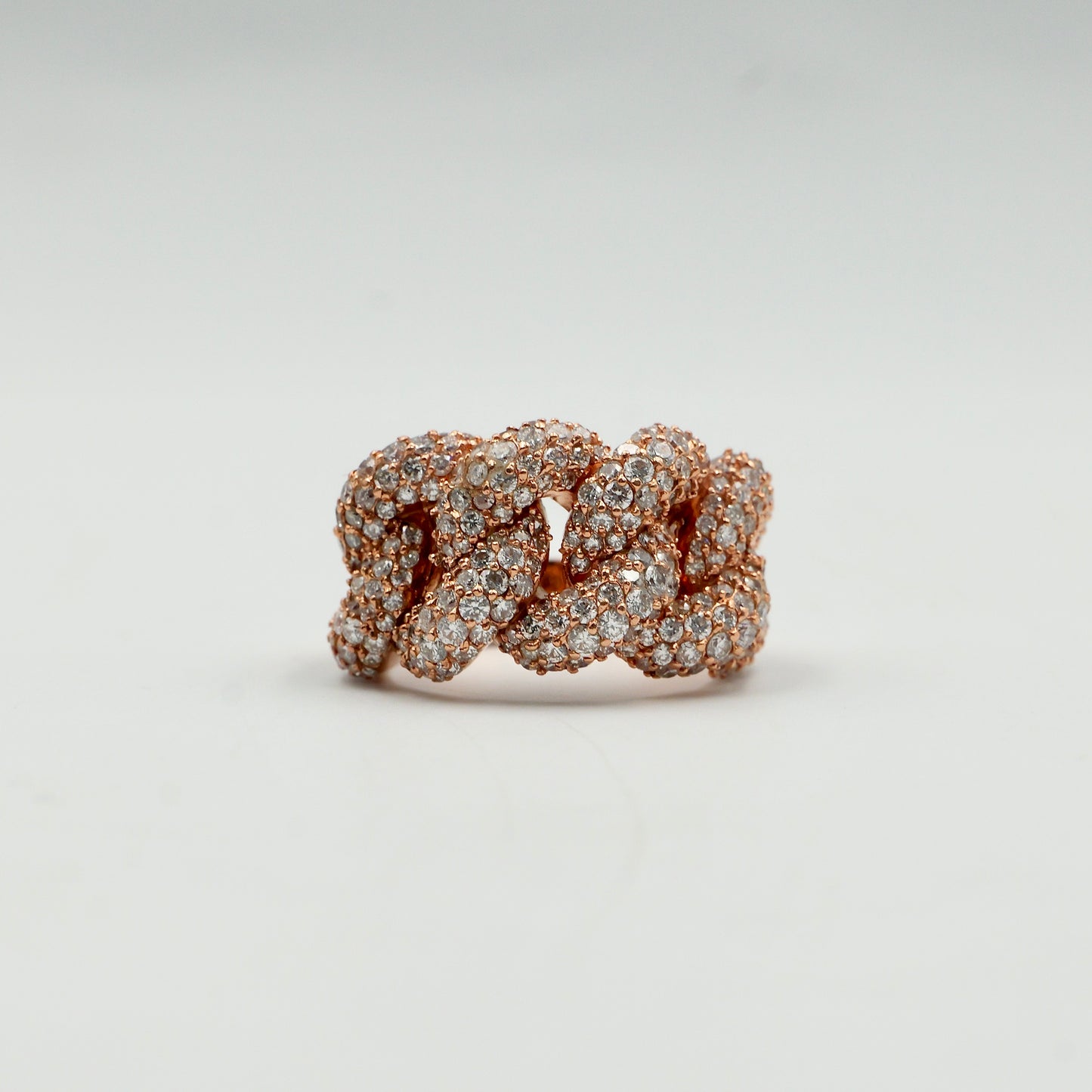 Rose Gold Cuban Link Pinky Ring