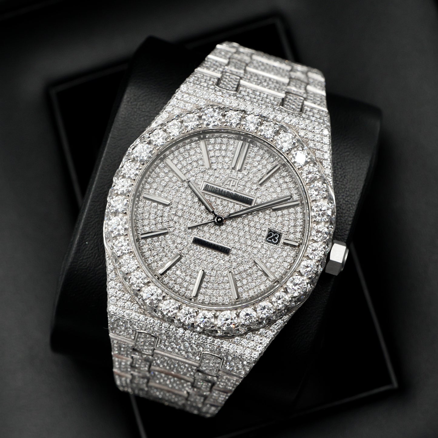 Royal Oak 41 Diamond Baton Dial Large Diamond Bezel (VS Lab Grown Diamonds)