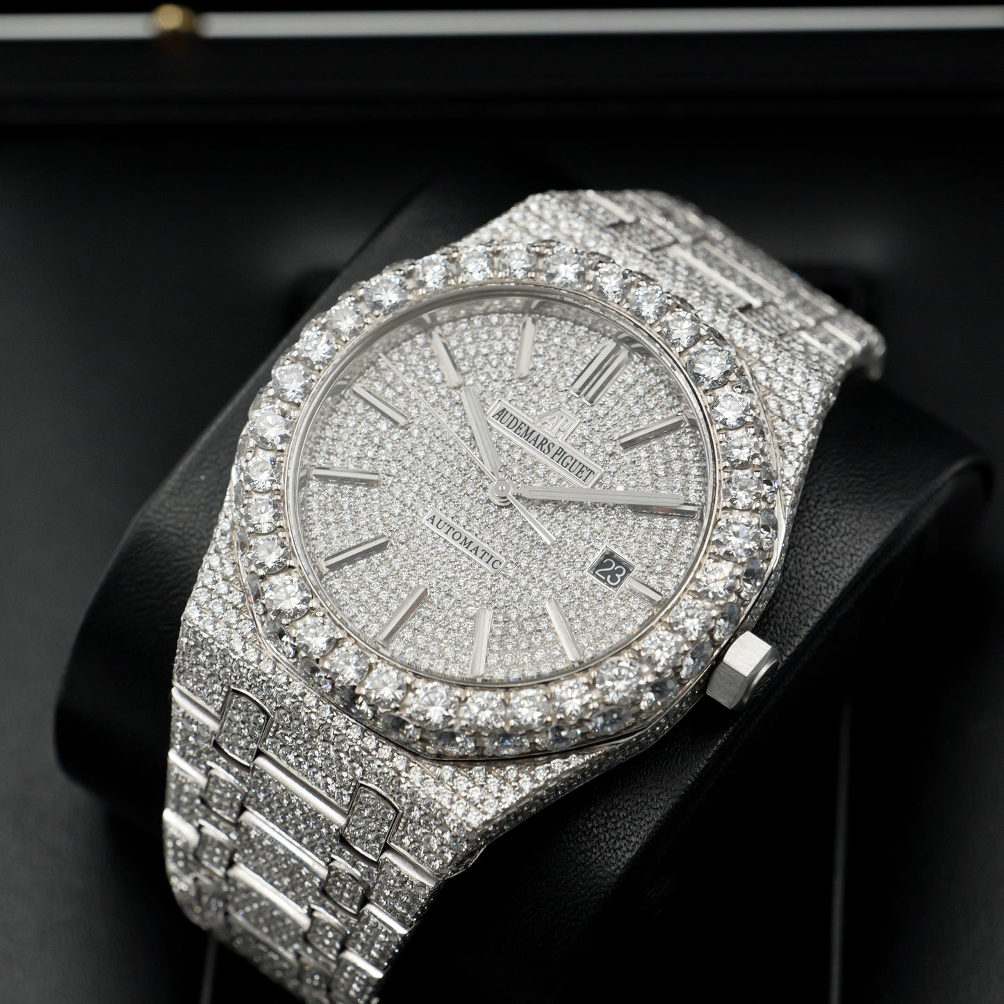 Royal Oak 41 Diamond Baton Dial Large Diamond Bezel (VS Lab Grown Diamonds)