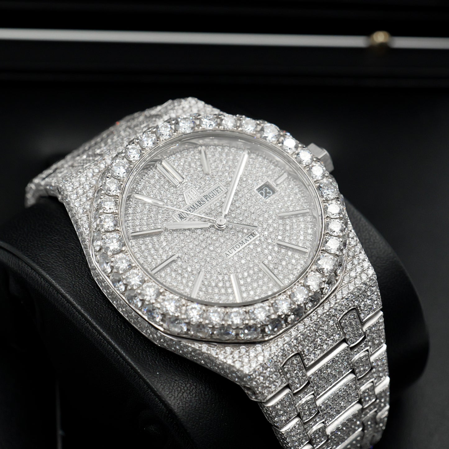 Royal Oak 41 Diamond Baton Dial Large Diamond Bezel (VS Lab Grown Diamonds)