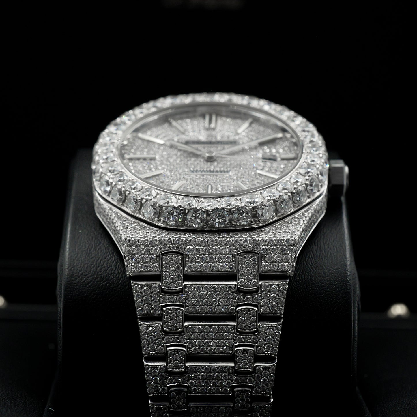 Royal Oak 41 Diamond Baton Dial Large Diamond Bezel (VS Lab Grown Diamonds)