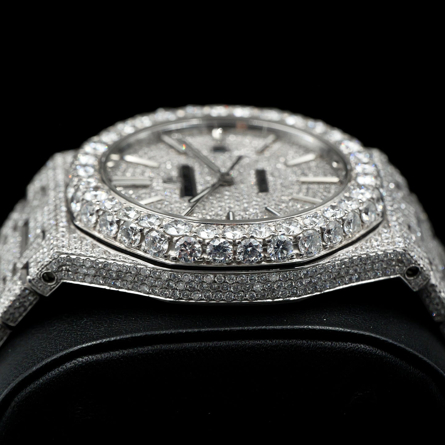 Royal Oak 41 Diamond Baton Dial Large Diamond Bezel (VS Lab Grown Diamonds)