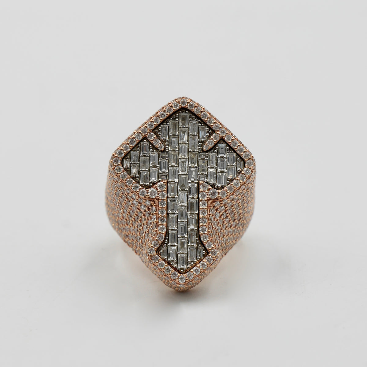 Rose Gold Cross Ring