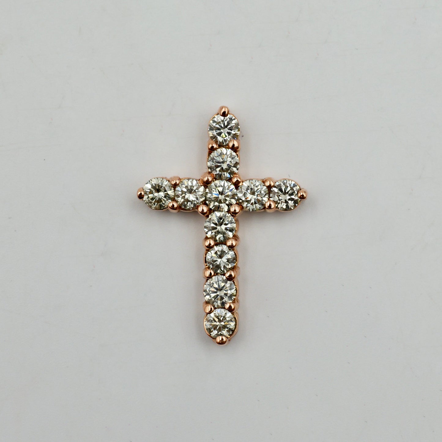 Rose Gold Diamond Cross