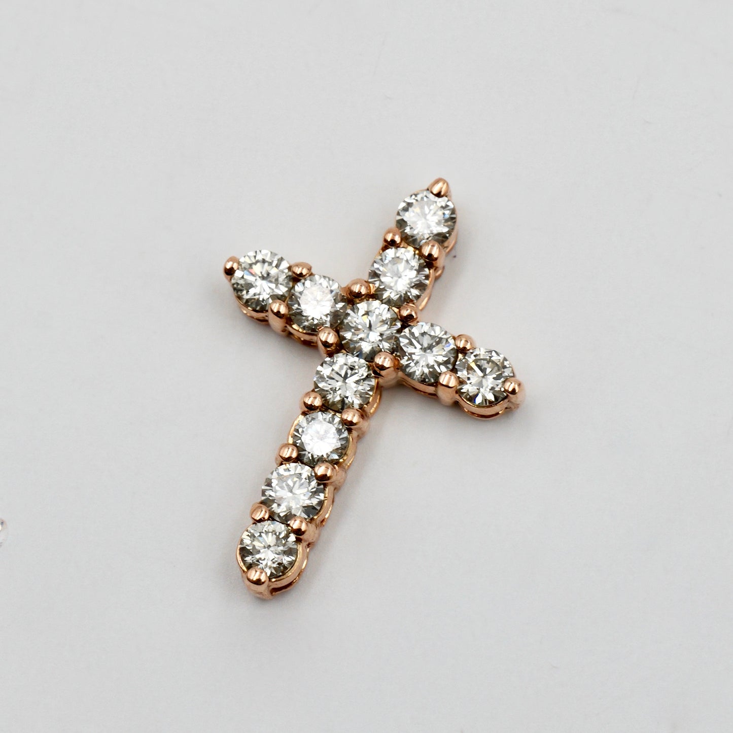 Rose Gold Diamond Cross