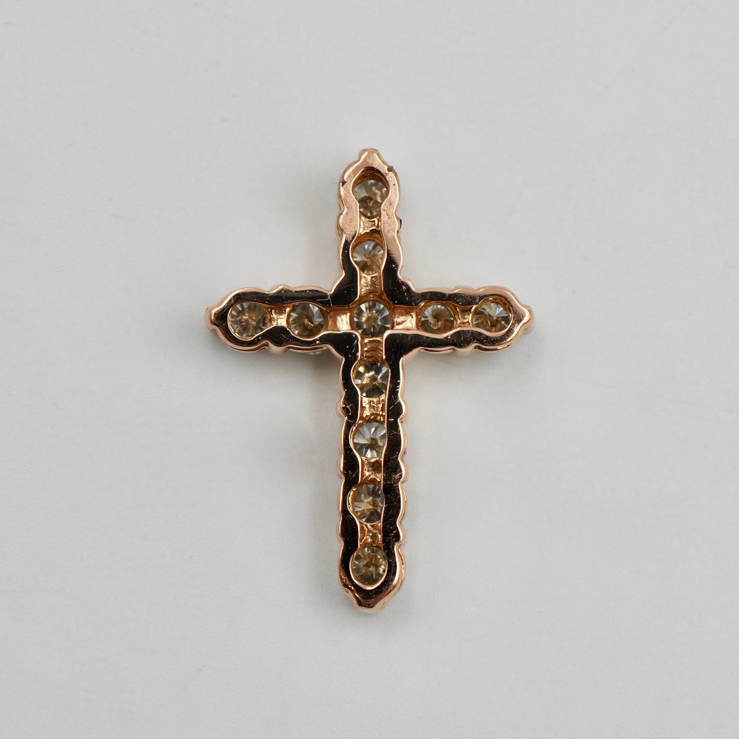 Rose Gold Diamond Cross