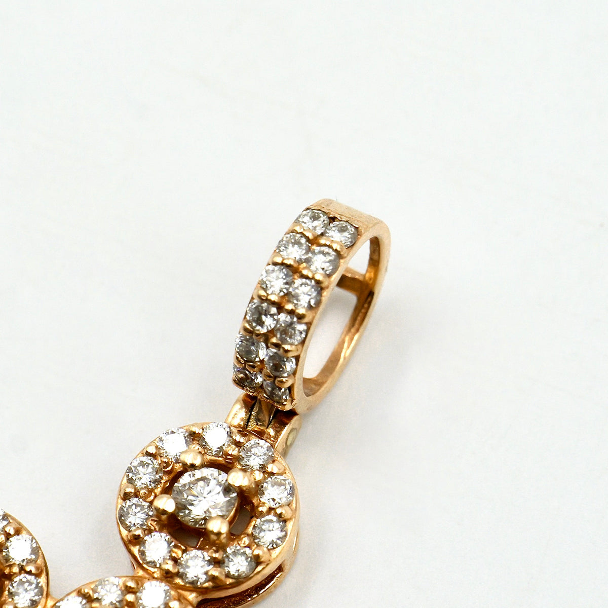 Yellow Gold Halo Cross Pendant