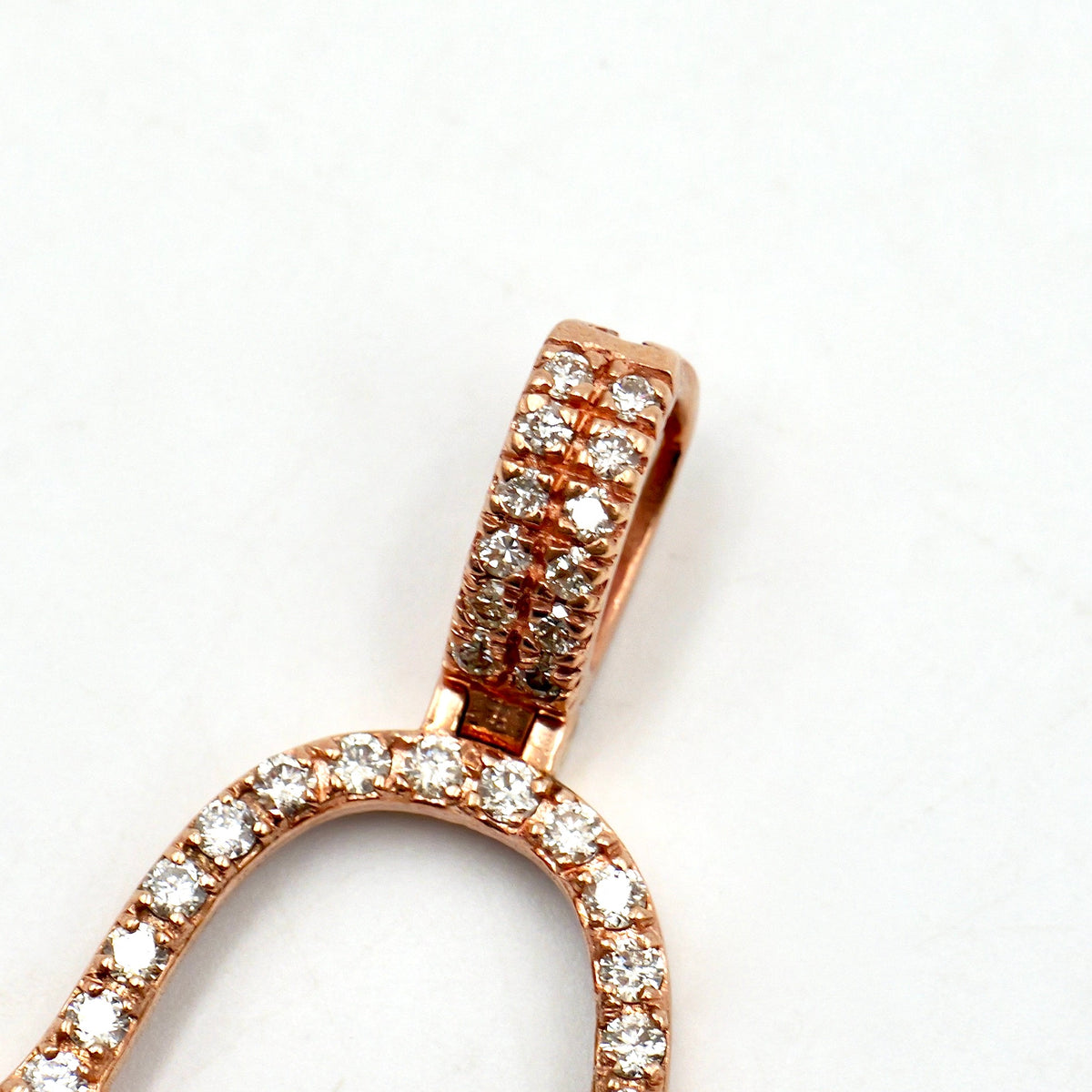 10K Rose Gold Diamond Hamza Hand Outline