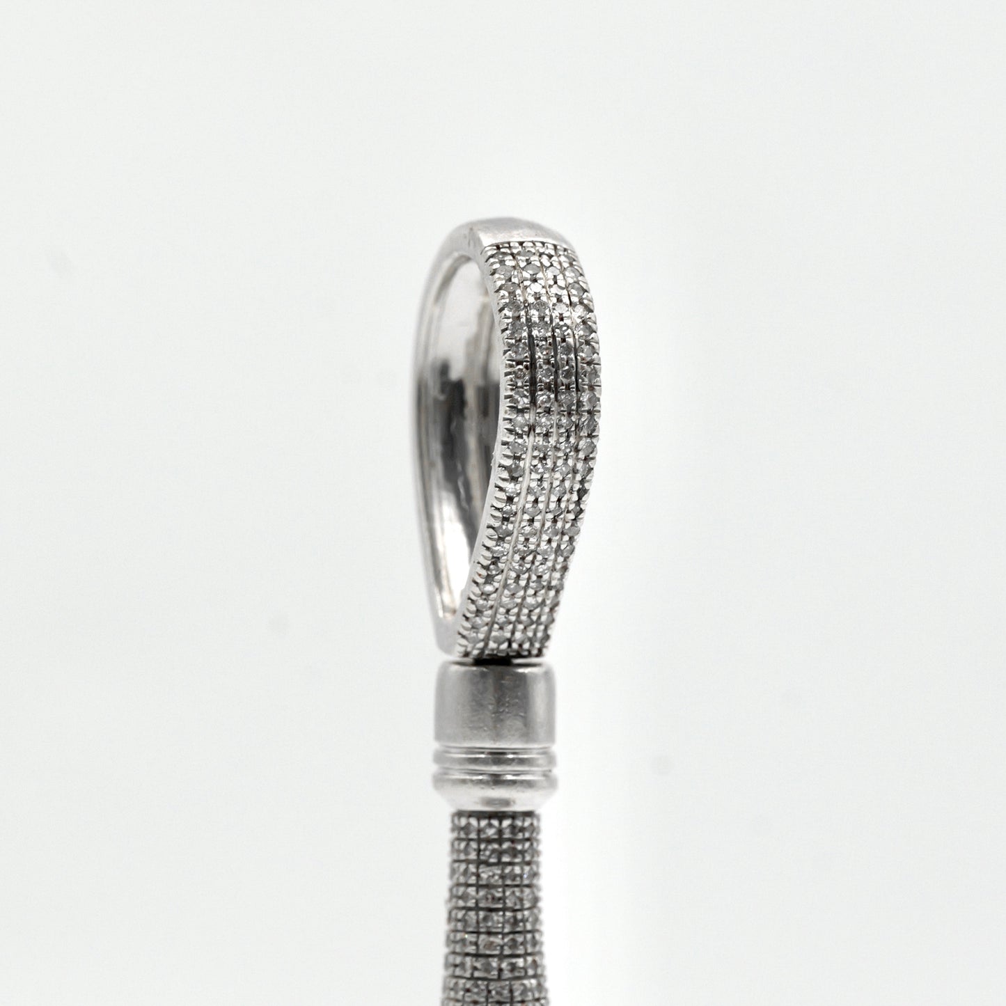 White Gold Diamond Champagne Bottle Pendant