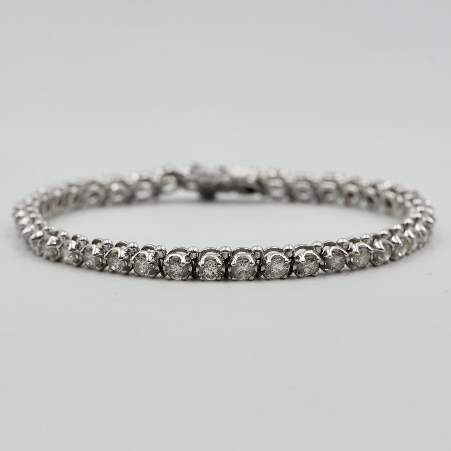 White Gold 3.8mm Illusion Set Diamond Tennis Bracelet
