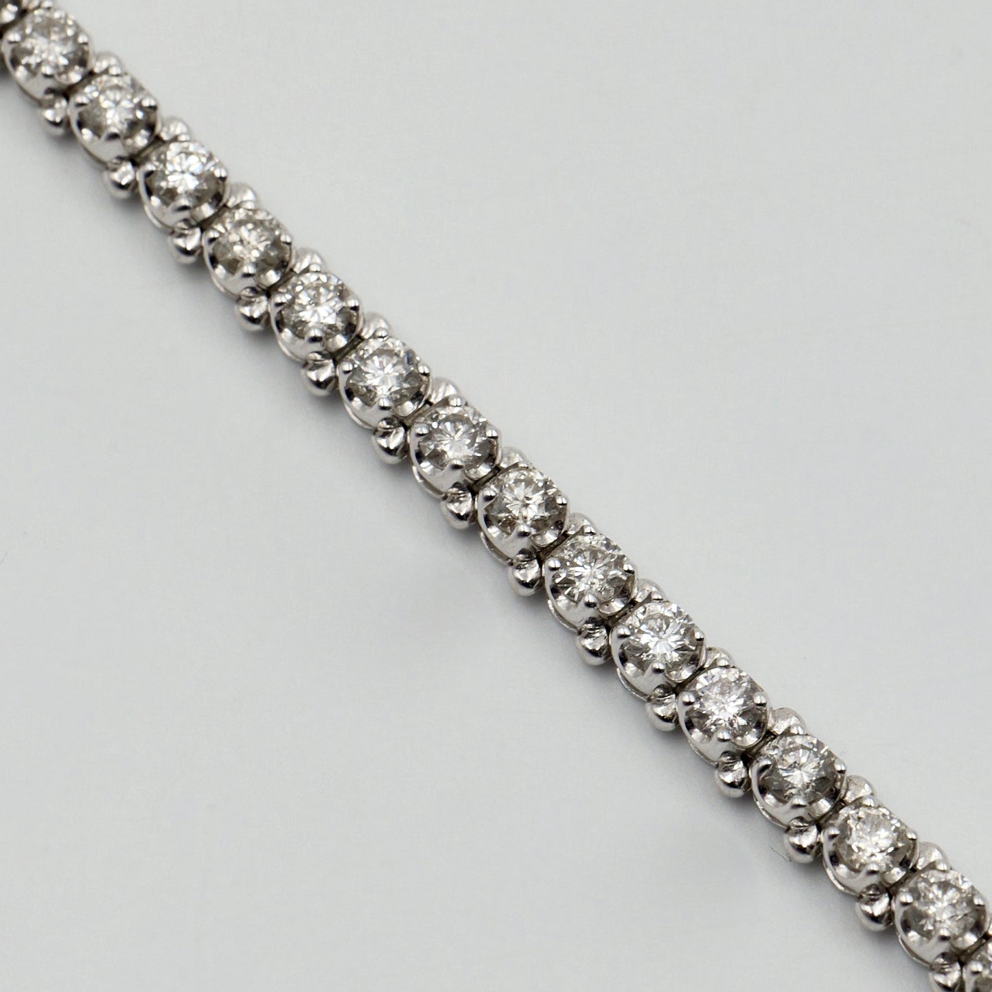 White Gold 3.8mm Illusion Set Diamond Tennis Bracelet