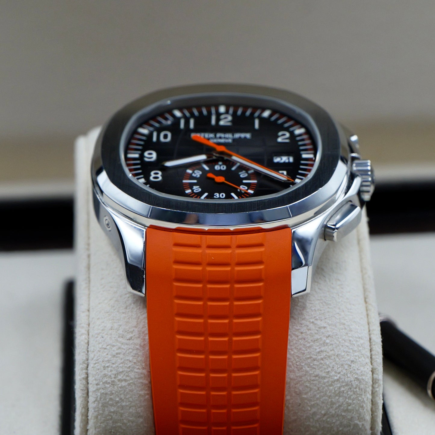 Patek Philippe Aquanaut Grey Dia Orange Strap 5968A - Full Set (2021)