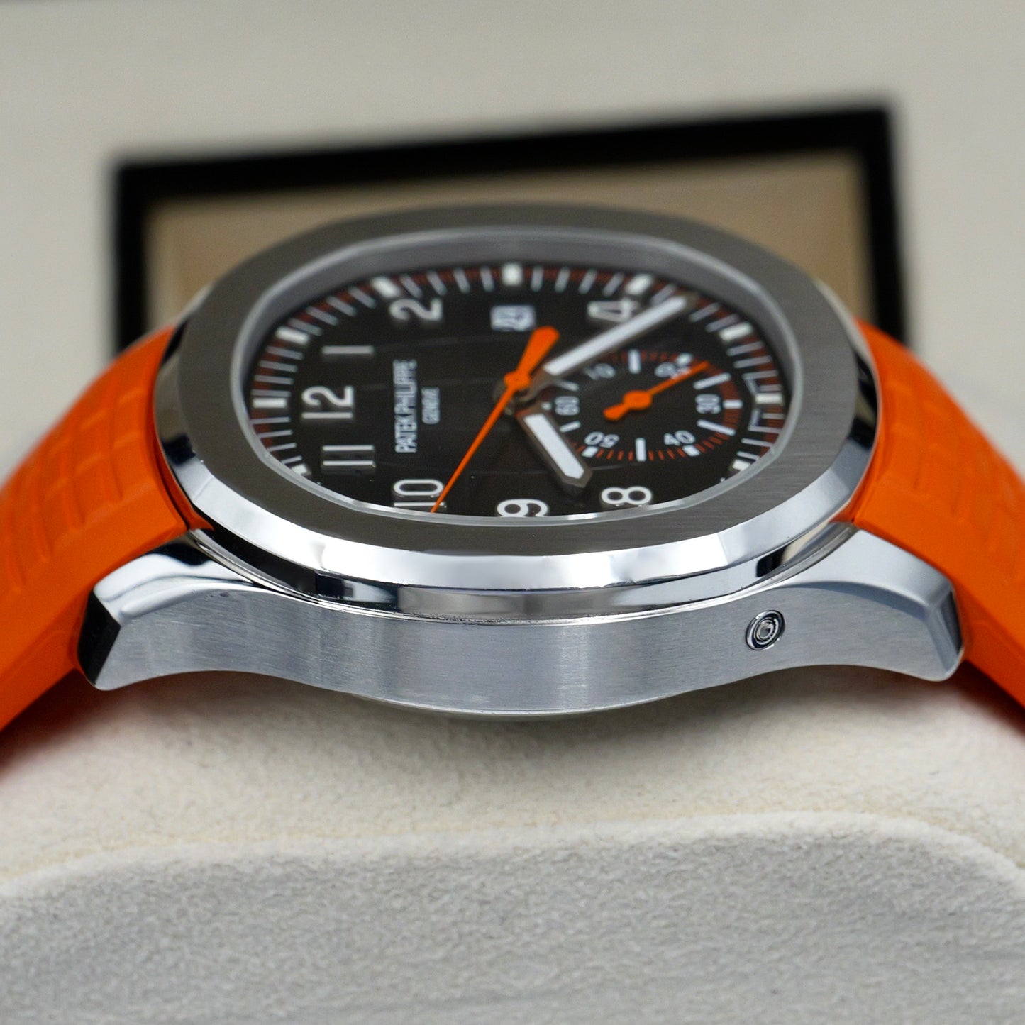 Patek Philippe Aquanaut Grey Dia Orange Strap 5968A - Full Set (2021)