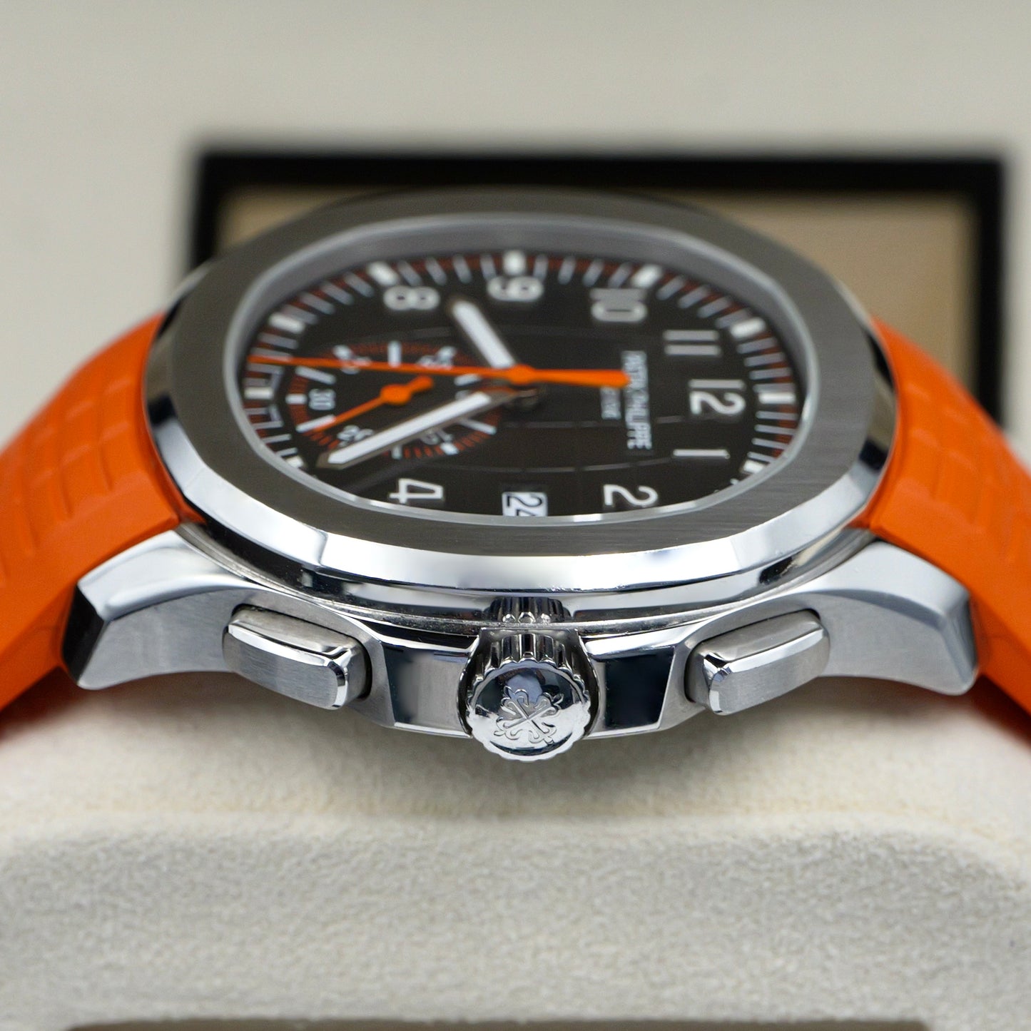 Patek Philippe Aquanaut Grey Dia Orange Strap 5968A - Full Set (2021)