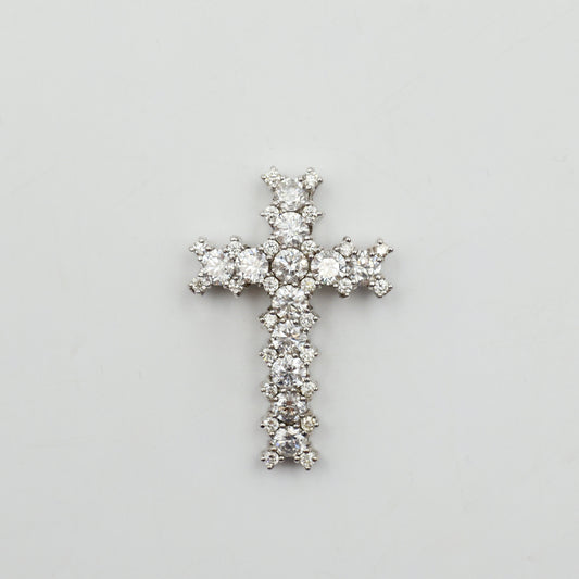 White Gold Diamond Cross Pendant