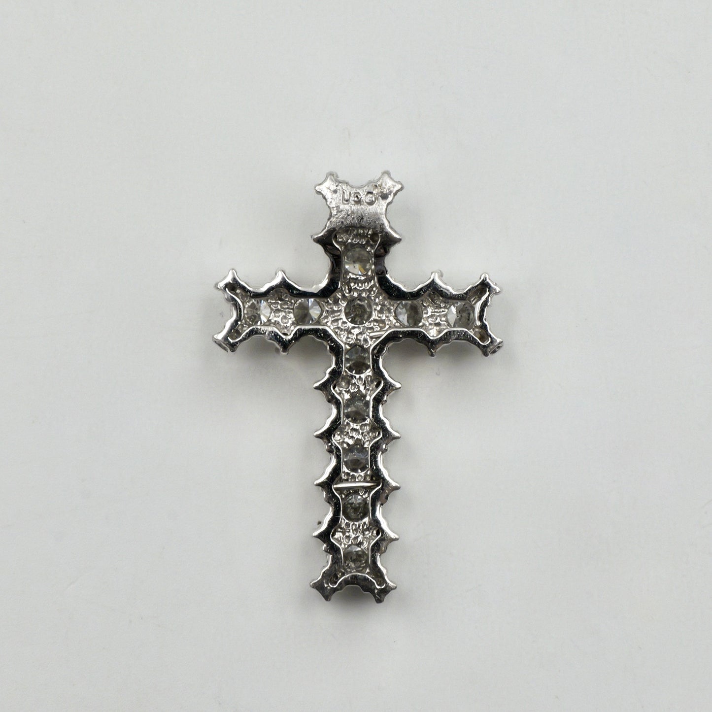 White Gold Diamond Cross Pendant