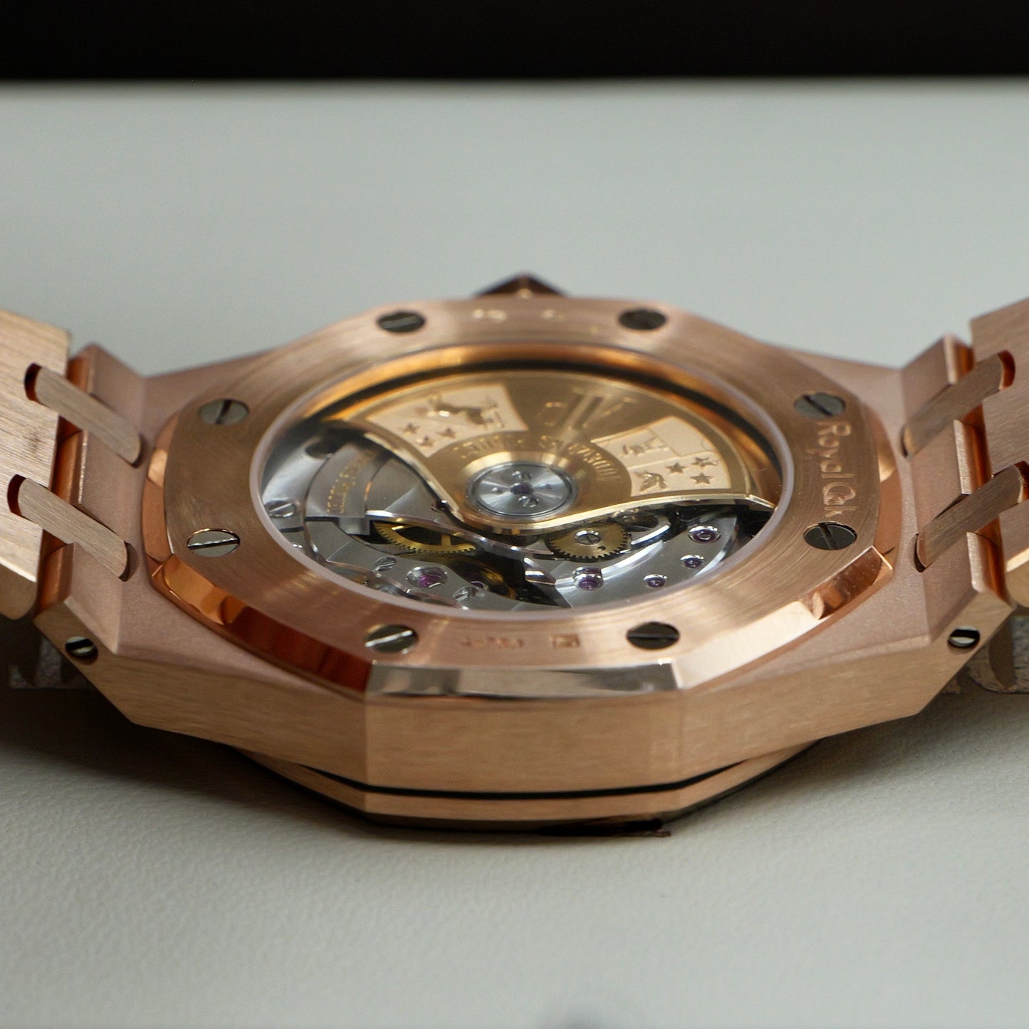 Audemars Piguet Royal Oak Grey Dial Rose Gold 15450OR Full Set 2016