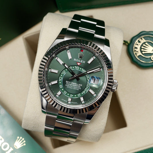 Rolex Sky-Dweller Green Dial Oyster Bracelet 336934 - Full Set (2025)