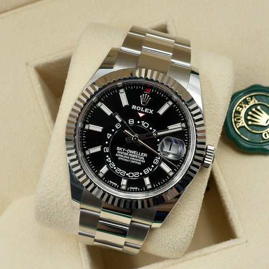 Rolex Sky-Dweller Black Dial Oyster Bracelet 326934 Full Set (2019)