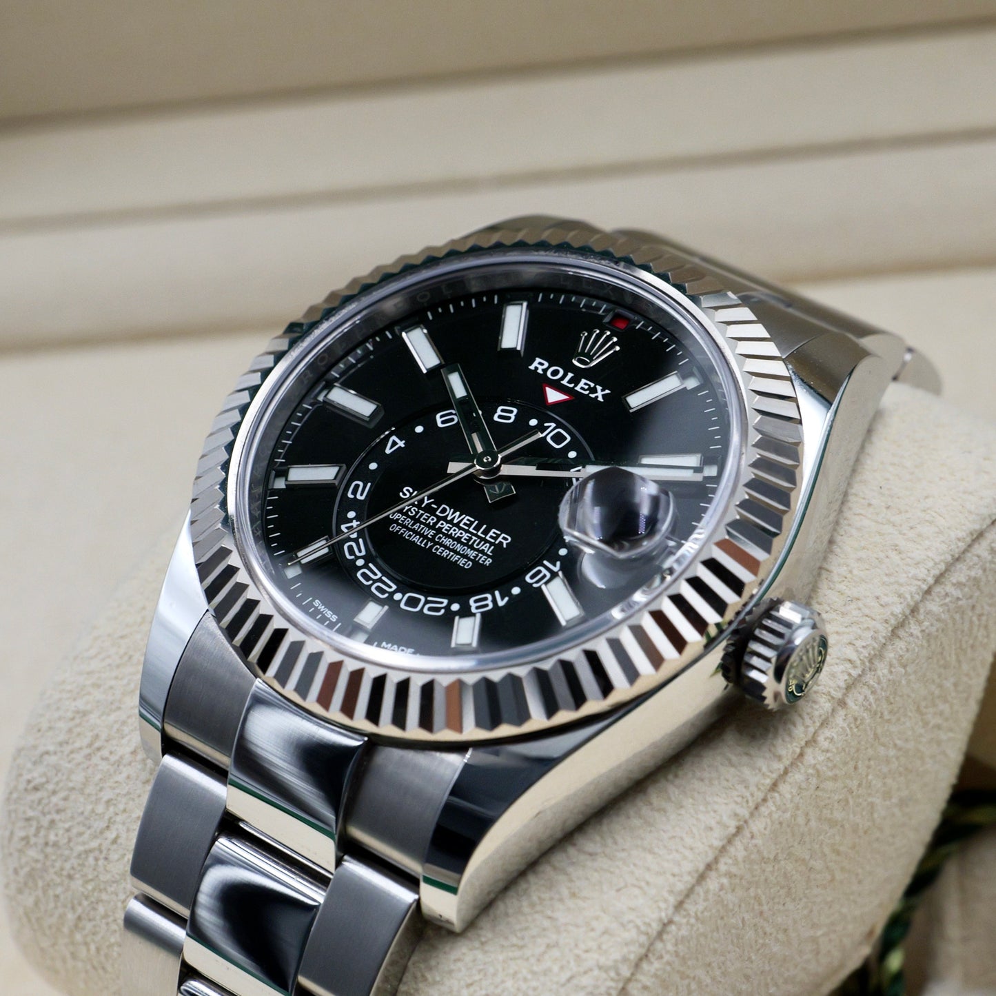 Rolex Sky-Dweller Black Dial Oyster Bracelet 326934 Full Set (2019)