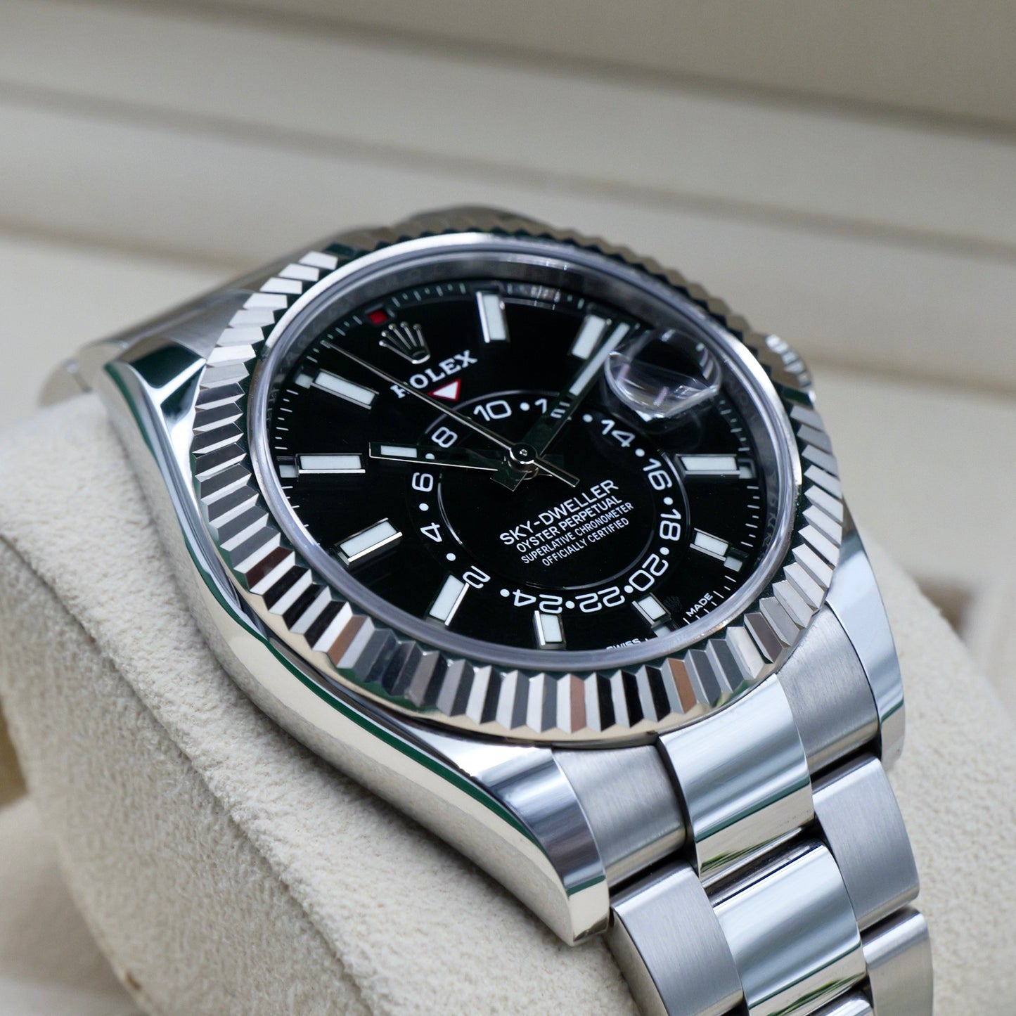 Rolex Sky-Dweller Black Dial Oyster Bracelet 326934 Full Set (2019)