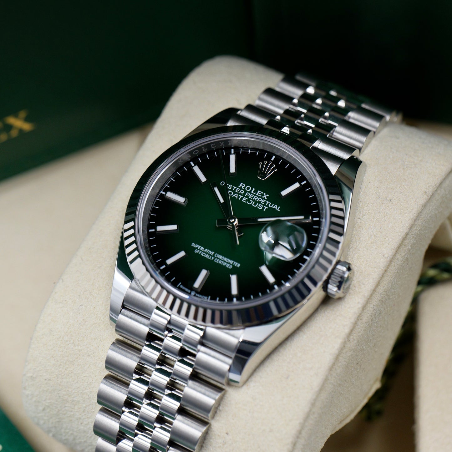 Rolex Datejust 36 Ombré Fluted Jubilee 126234 - Full Set (2026)