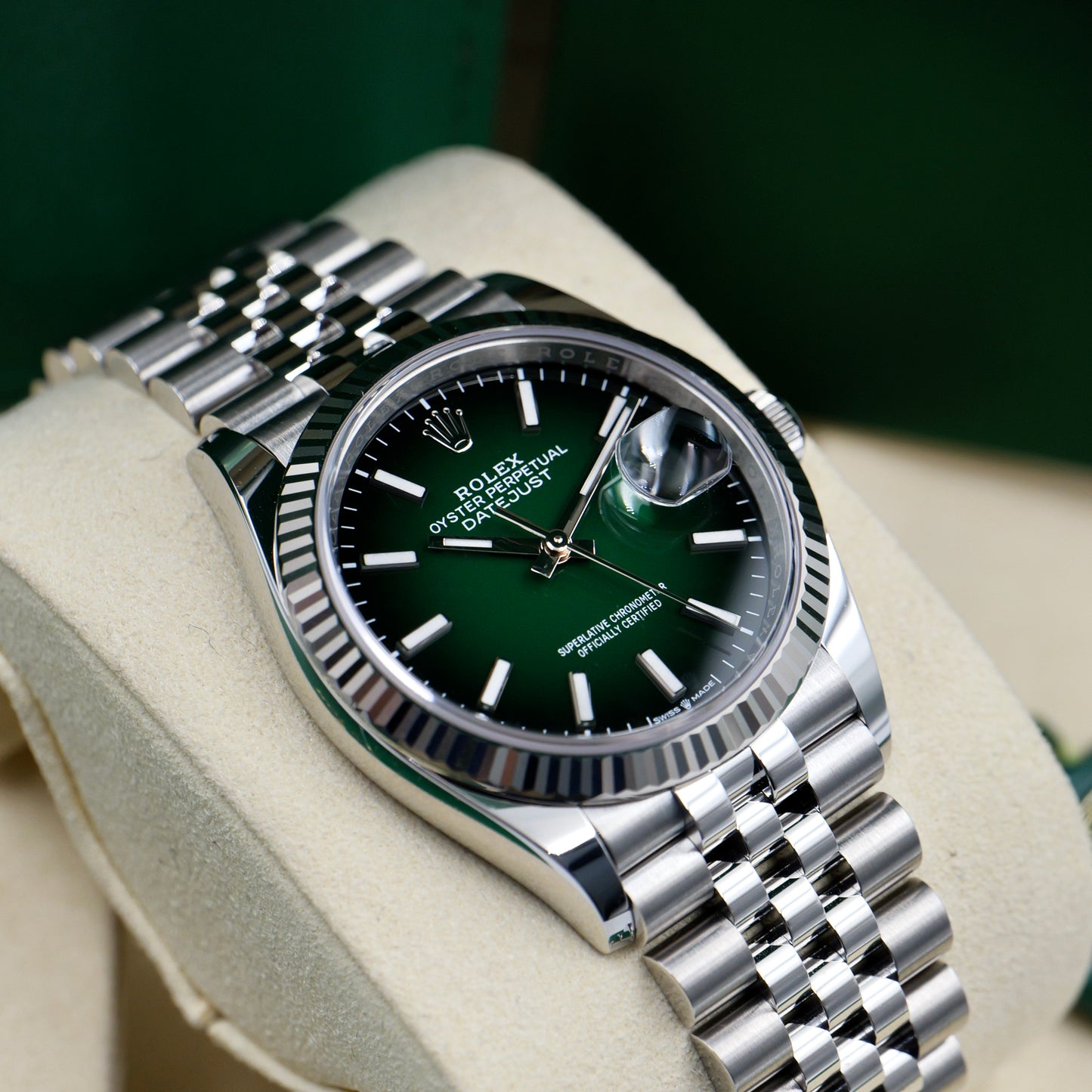 Rolex Datejust 36 Ombré Fluted Jubilee 126234 - Full Set (2026)