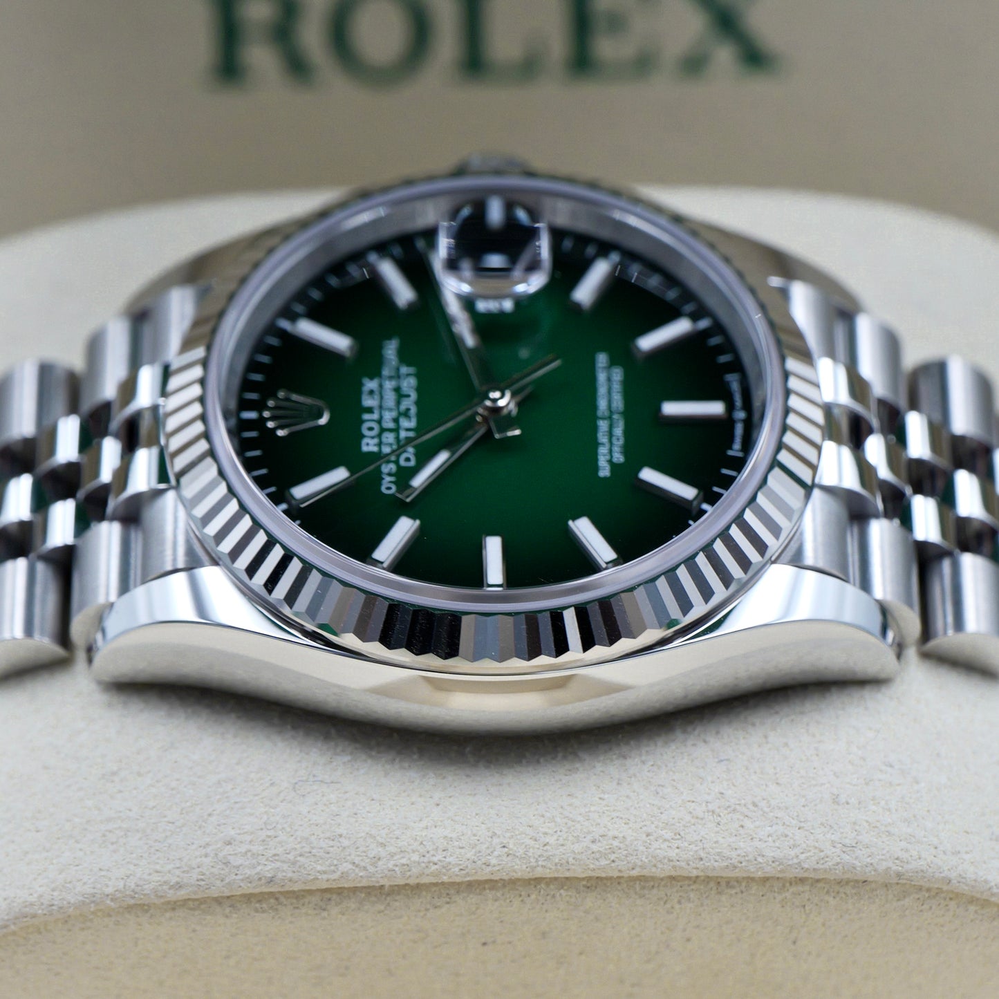 Rolex Datejust 36 Ombré Fluted Jubilee 126234 - Full Set (2026)