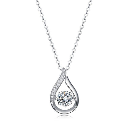 Pear Style Round Diamond Pendant