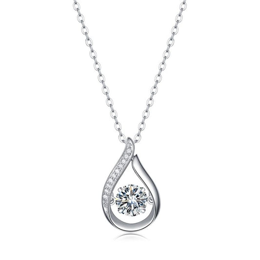Pear Style Round Diamond Pendant