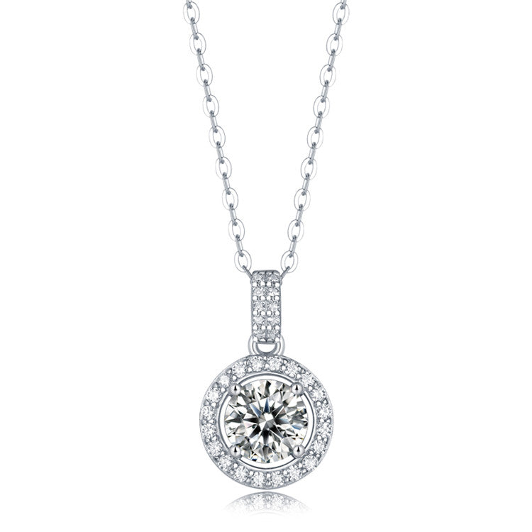 Round Diamond Halo Pendant