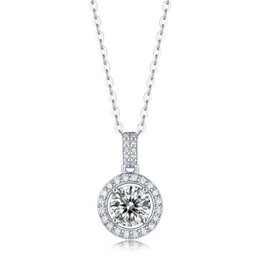 Round Diamond Halo Pendant