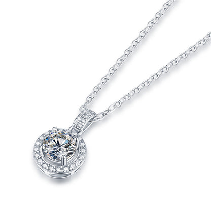 Round Diamond Halo Pendant