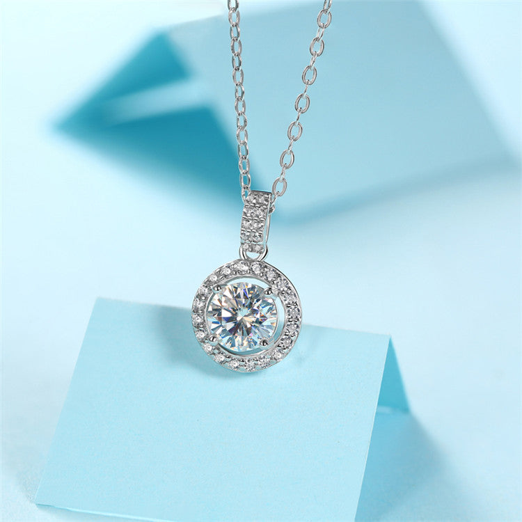 Round Diamond Halo Pendant