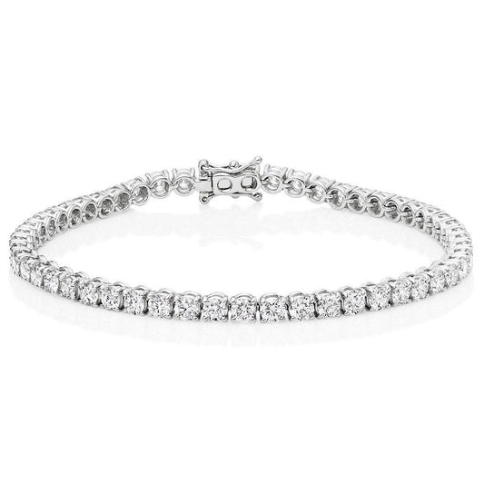 6ct Tennis Bracelet 18K White Gold Natural Diamonds