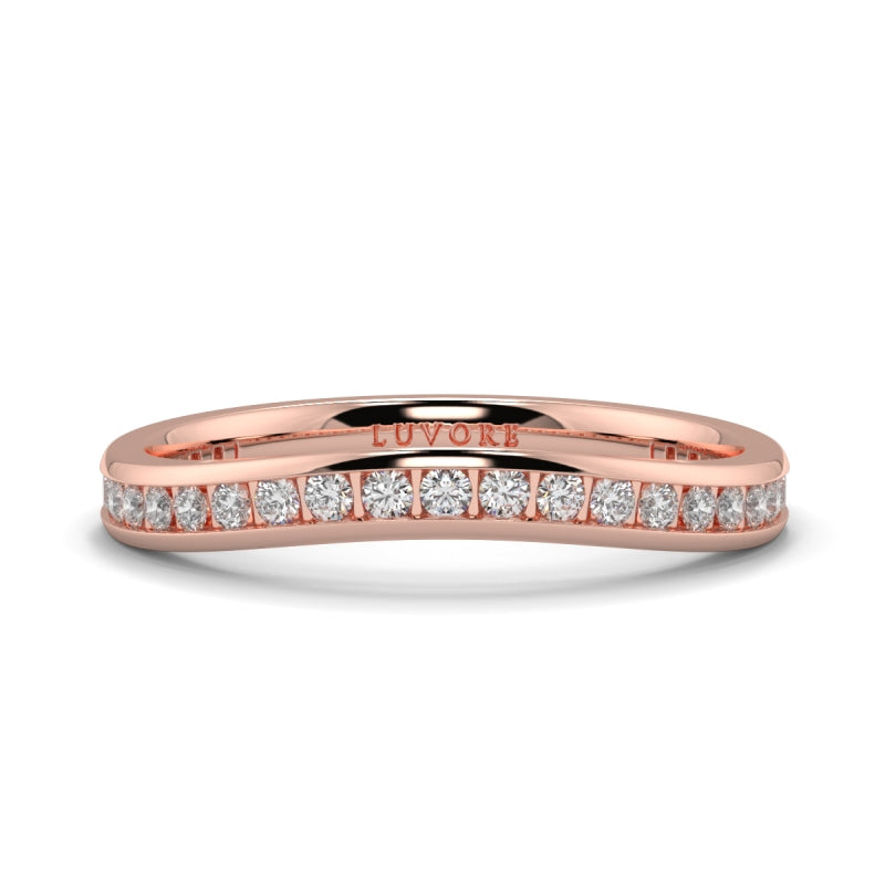Wedding Band Ladies Diamond Shape To Fit Ring Set
