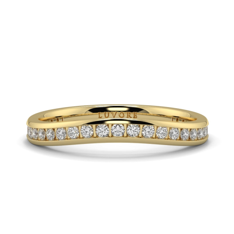 Wedding Band Ladies Diamond Shape To Fit Ring Set