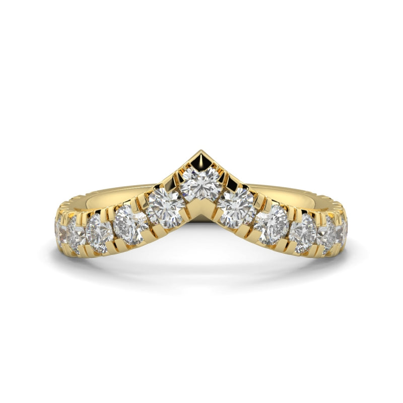 Wedding Band Ladies Diamond Shape To Fit Ring Micro Set
