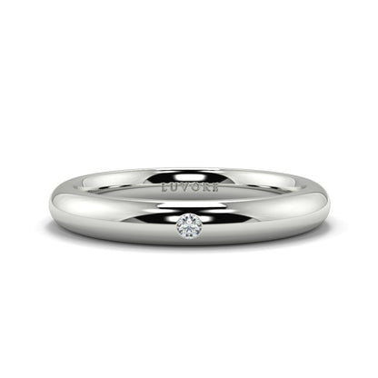 Wedding Band Ladies & Gents Single Diamond Set