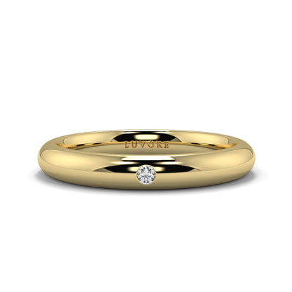 Wedding Band Ladies & Gents Single Diamond Set