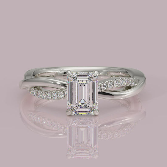 Yb jewellers engagement ring twist band