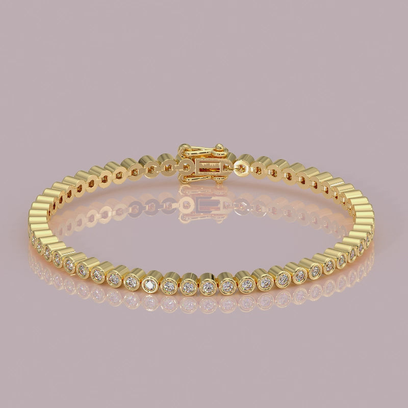 Diamond_Bracelet_Rubover_bezel_set_yb Jewellers_platinum_rose_gold_y