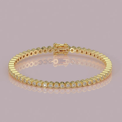 Diamond_Bracelet_Rubover_bezel_set_yb Jewellers_platinum_rose_gold_y