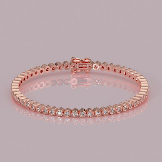 Diamond_Bracelet_Rubover_bezel_set_yb Jewellers_platinum_rose_gold_y
