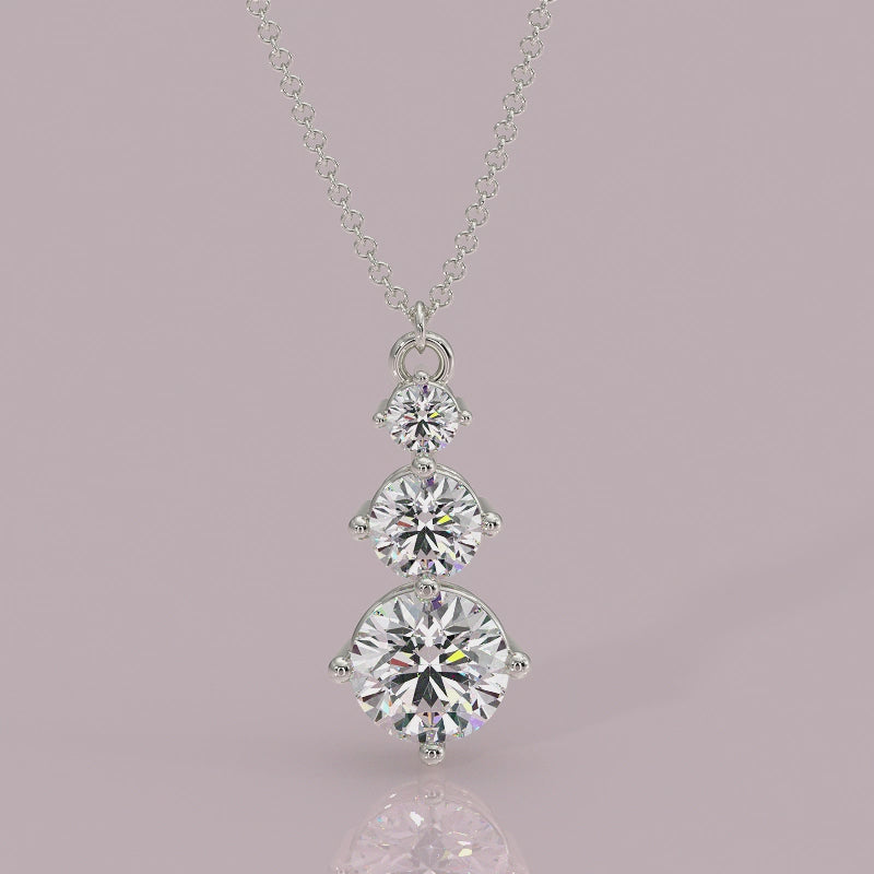  necklace yb jewellers diamond necklace 3 stone 