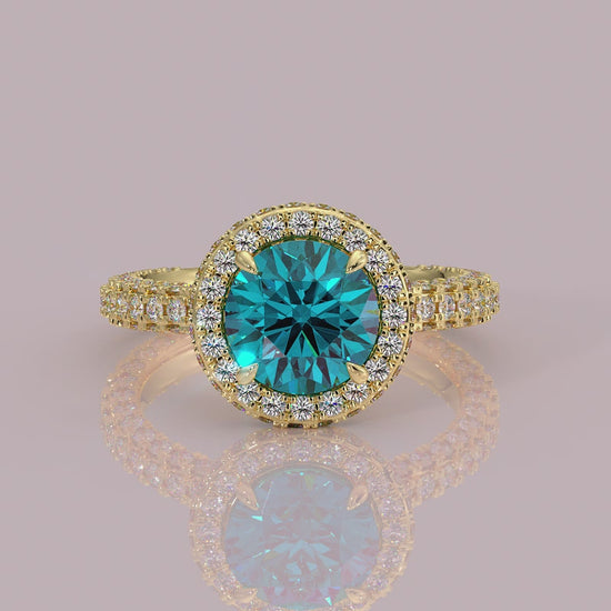 yb jewellers round yellow gold halo engagement ring diamond ring