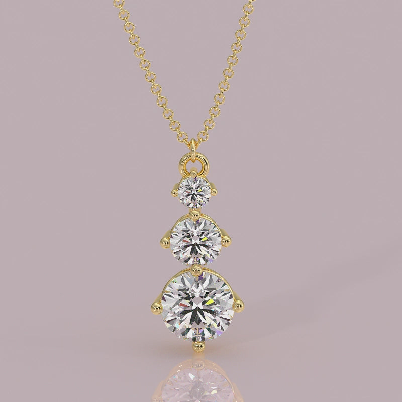  necklace yb jewellers diamond necklace 3 stone 