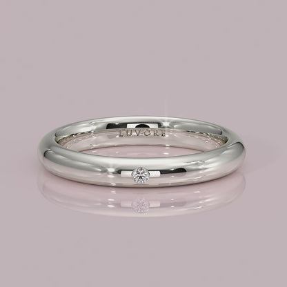 Wedding Band Ladies & Gents Single Diamond Set