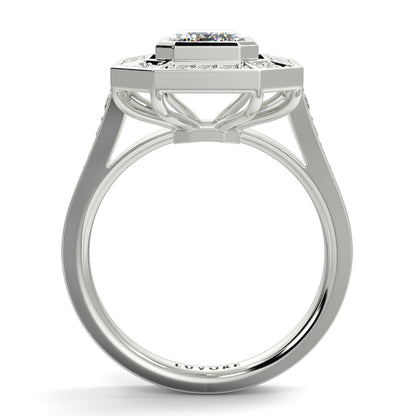 Vivienne - Emerald Vintage Halo - Ring Mount